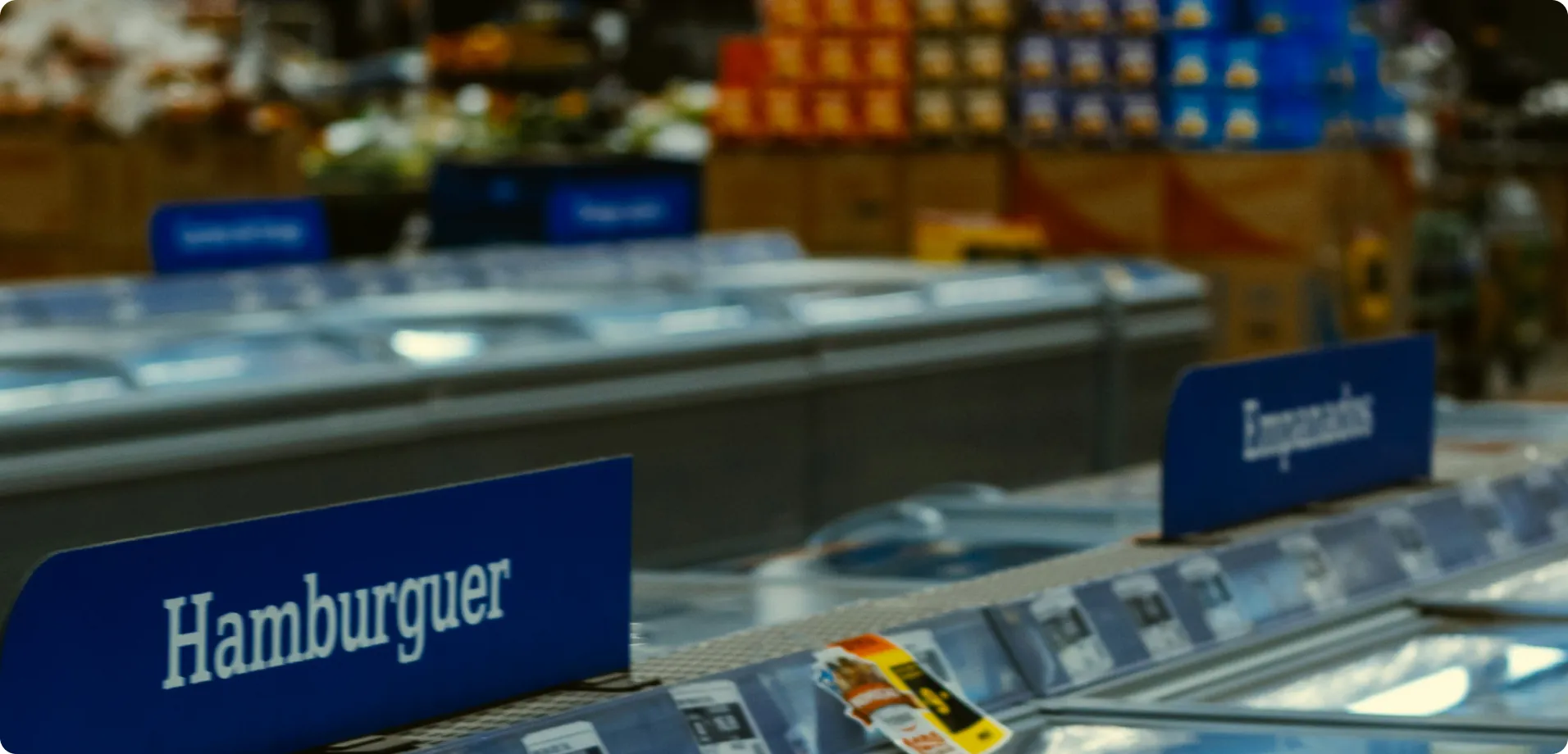 Supermarket chiller aisle